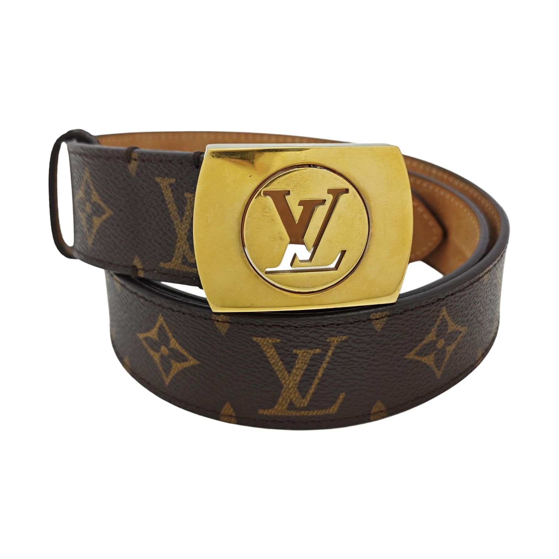 Coated Canvas Belt Brown