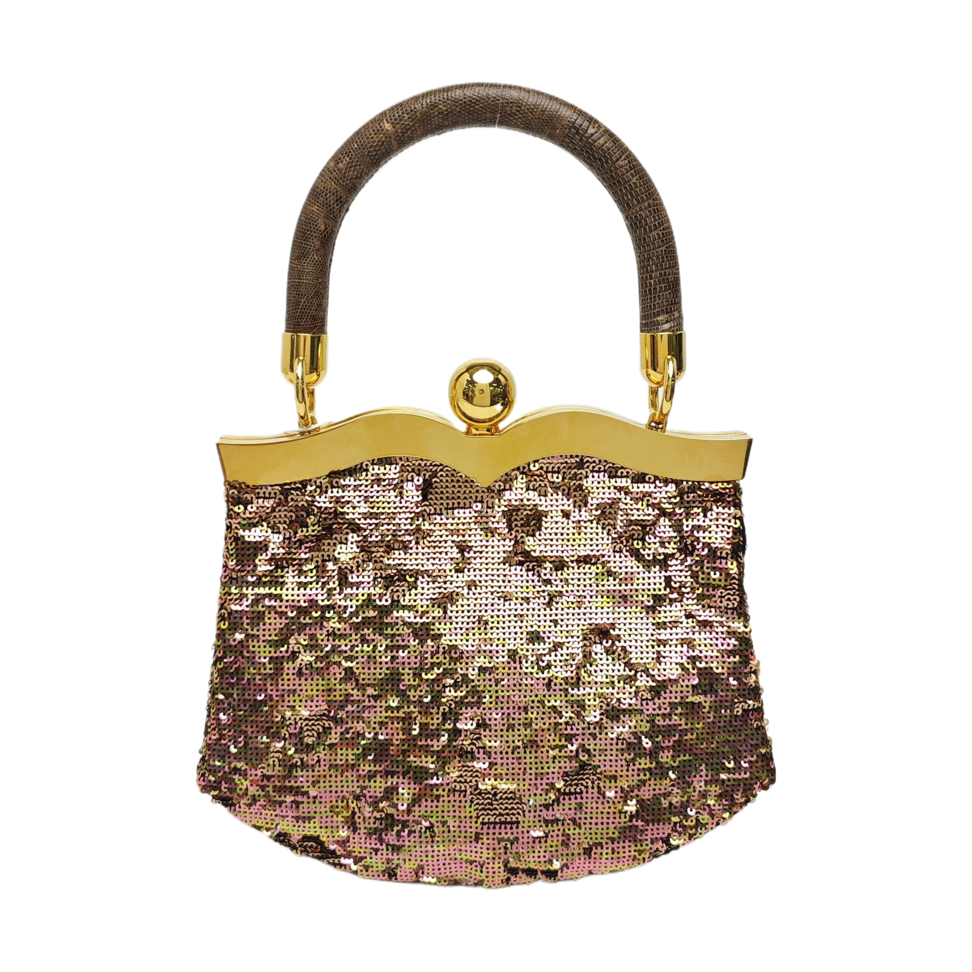 Sequins Top Handle Bag Pink