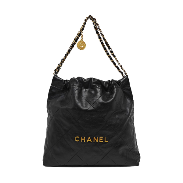 CHANEL 22 Small Quilted Calfskin Black