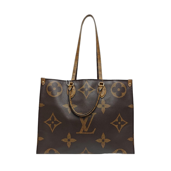 Authenticated pre-owned  ONTHEGO GM Monogram Coated Canvas Brown - Tote Bag at Looply