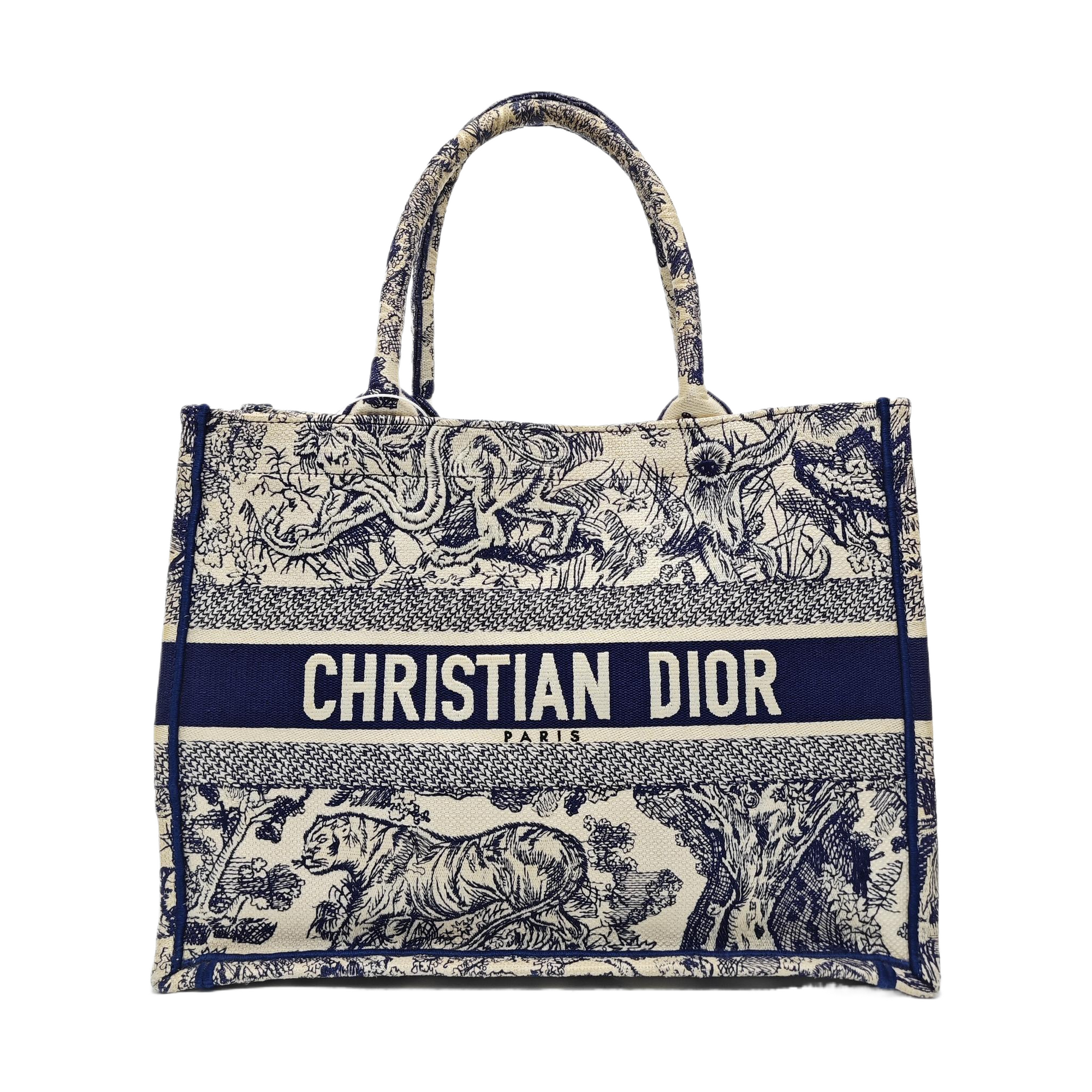 Authenticated pre-owned  Book Tote Medium Canvas Blue - Tote Bag at Looply