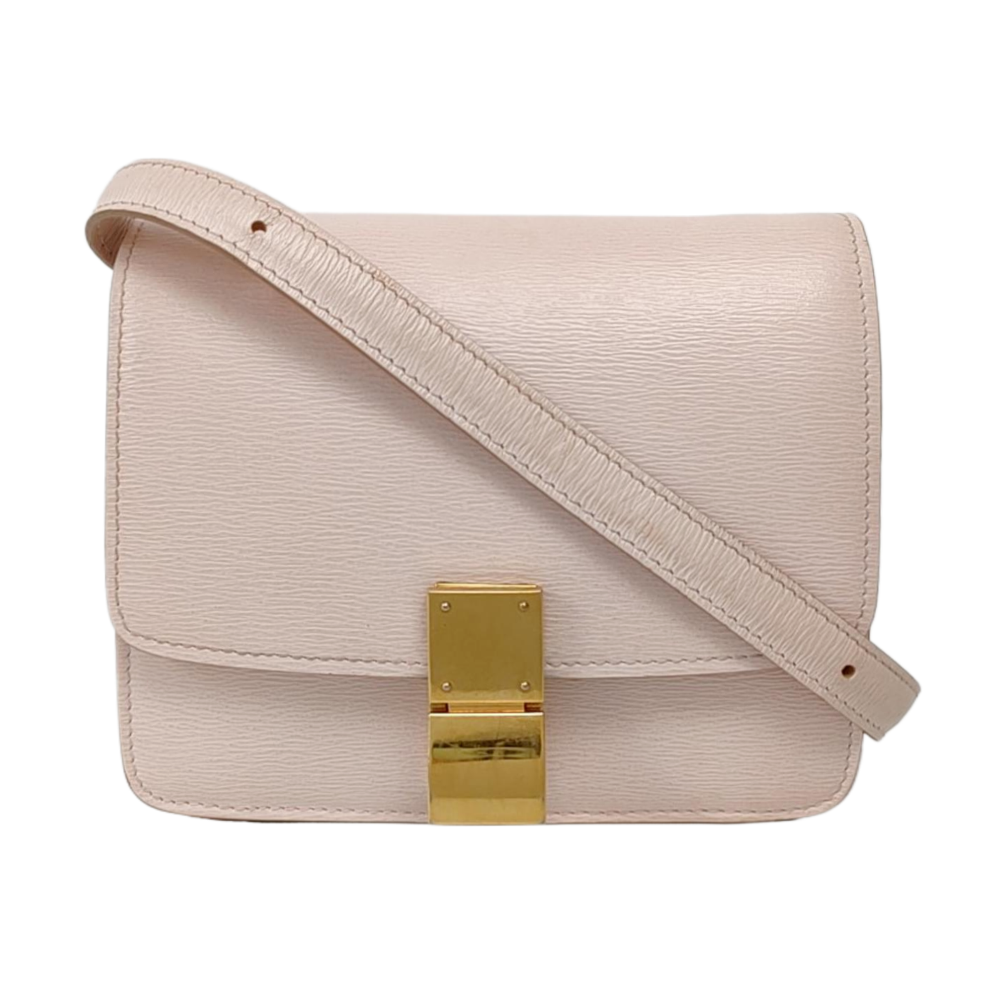 Authenticated pre-owned  CLASSIC BOX Mini Calfskin Pink - Crossbody Bag at Looply