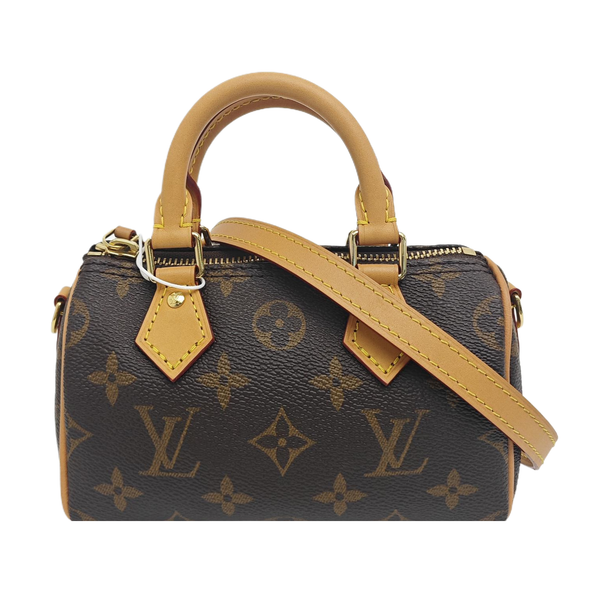 SPEEDY Nano Monogram Coated Canvas Brown