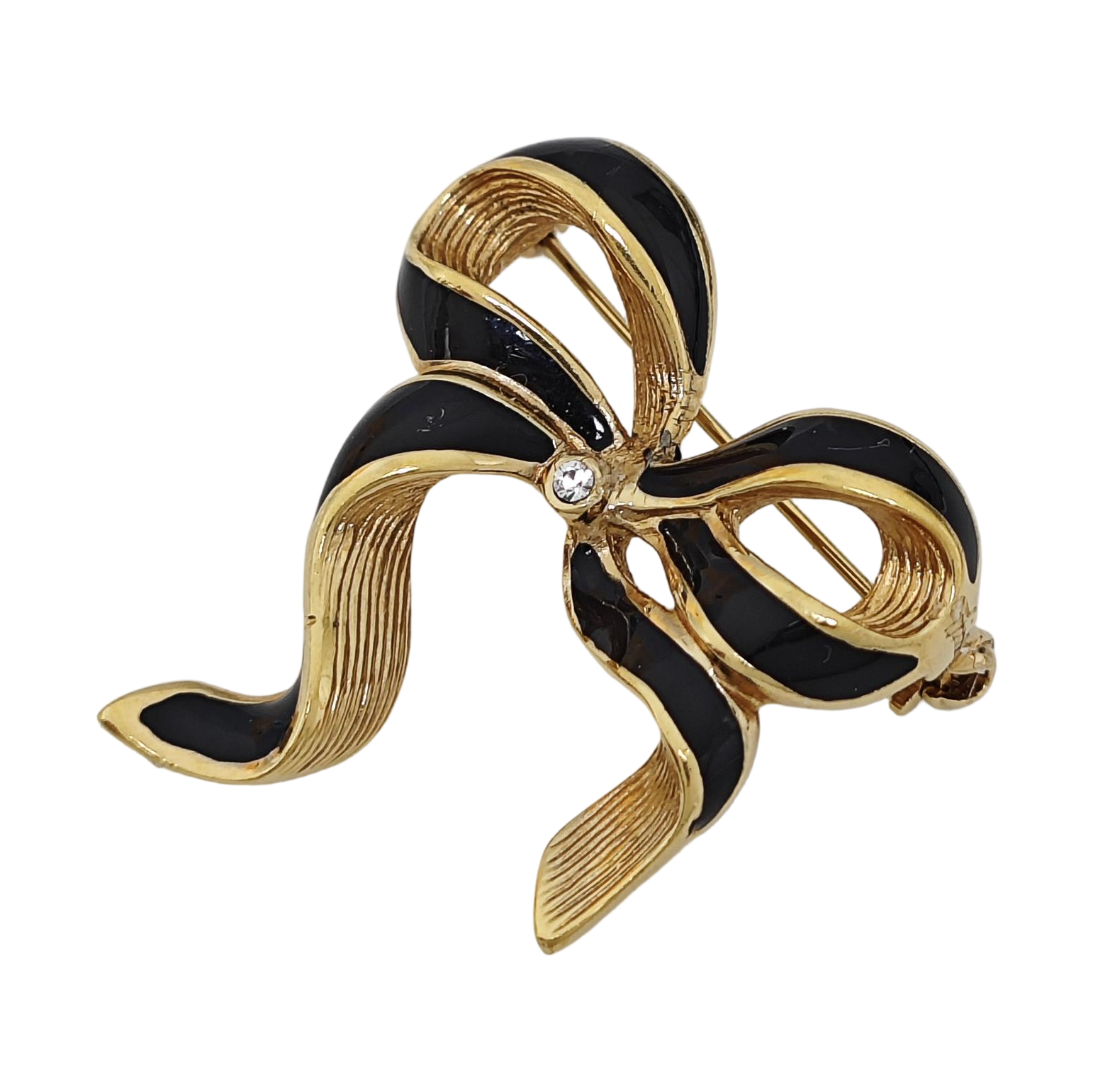 Metal Black Brooch