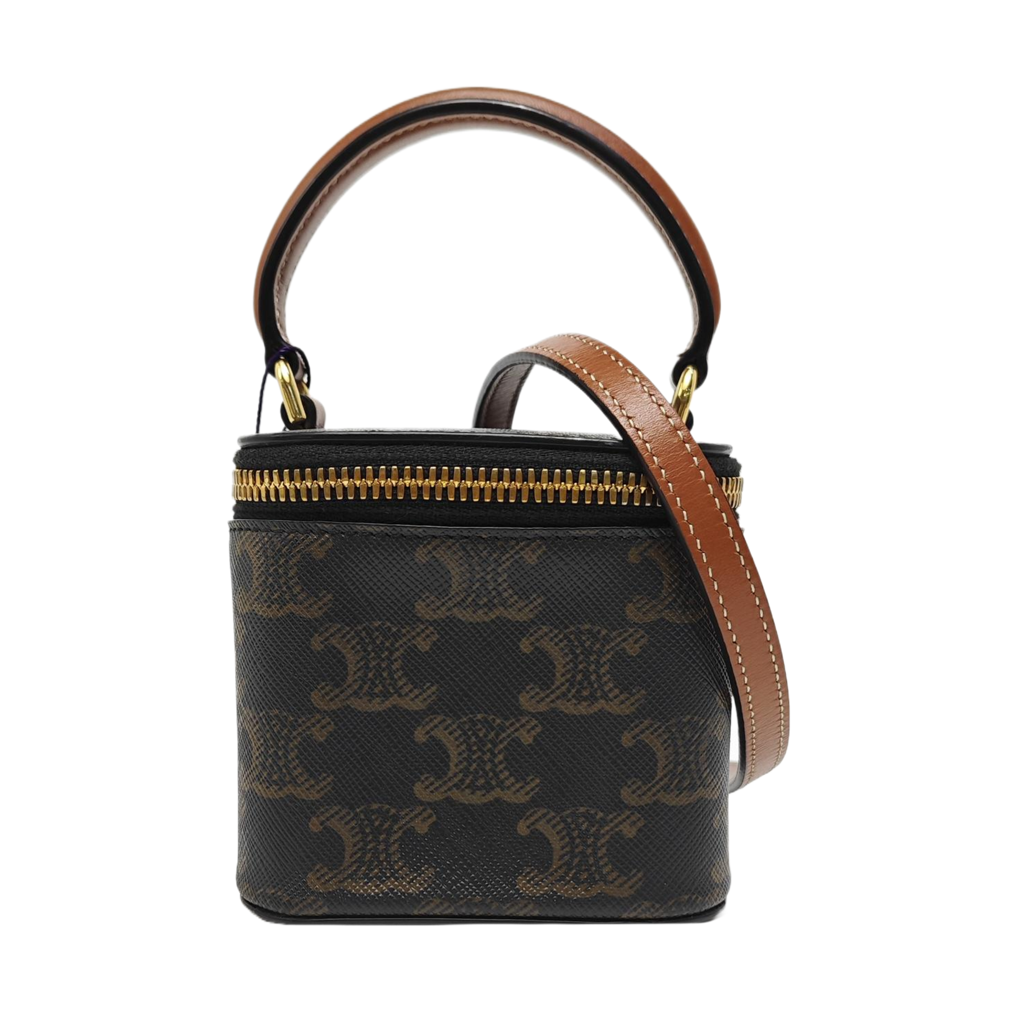 Coated Canvas Shoulder Bag Black