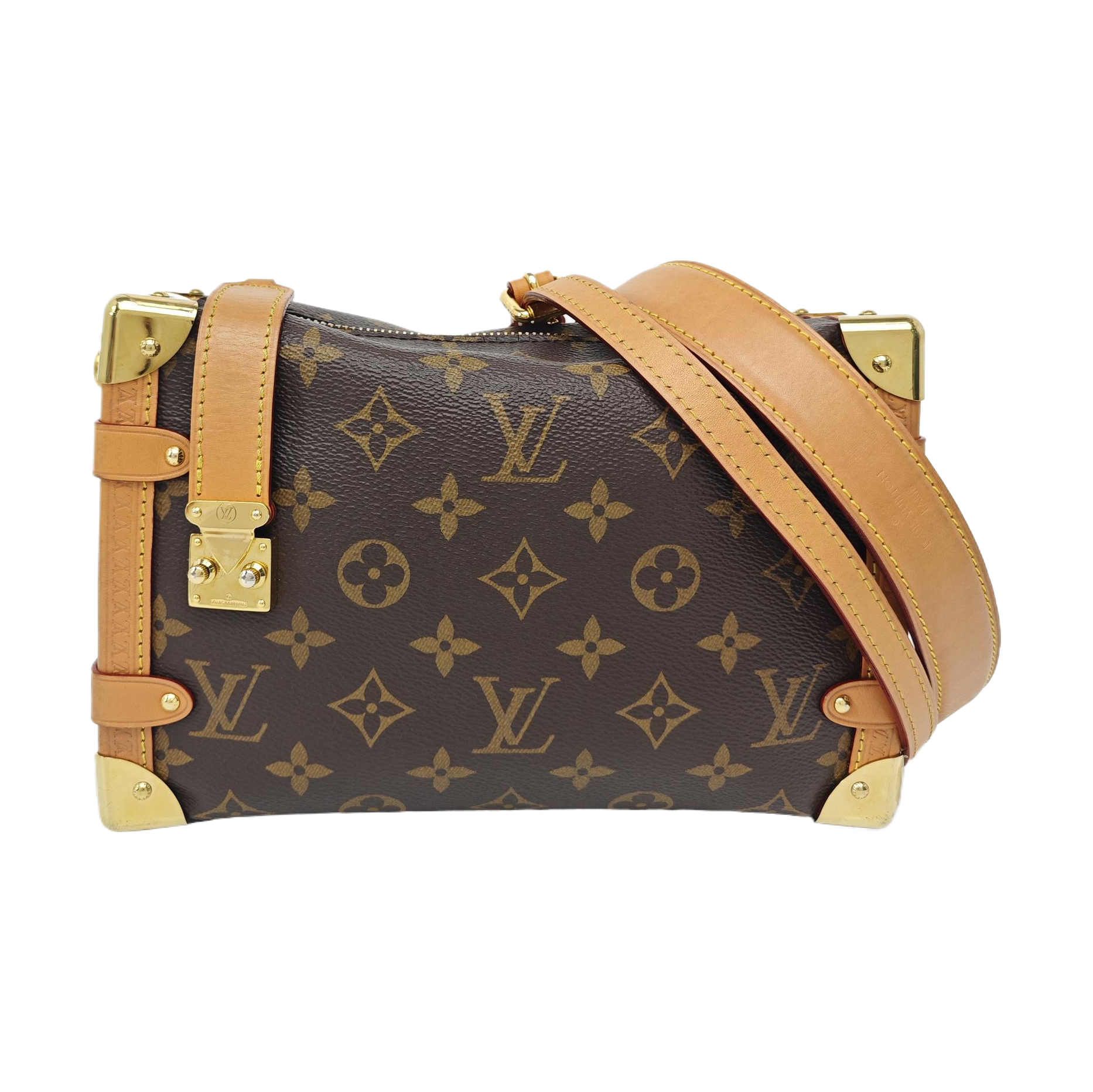 SIDE TRUNK MM Monogram Coated Canvas Brown