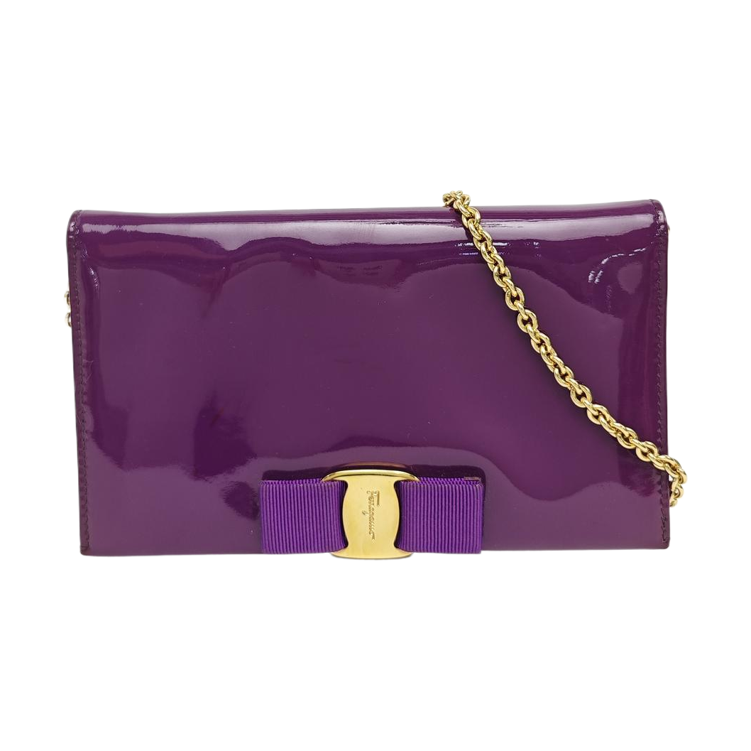 Calfskin Shoulder Bag Purple