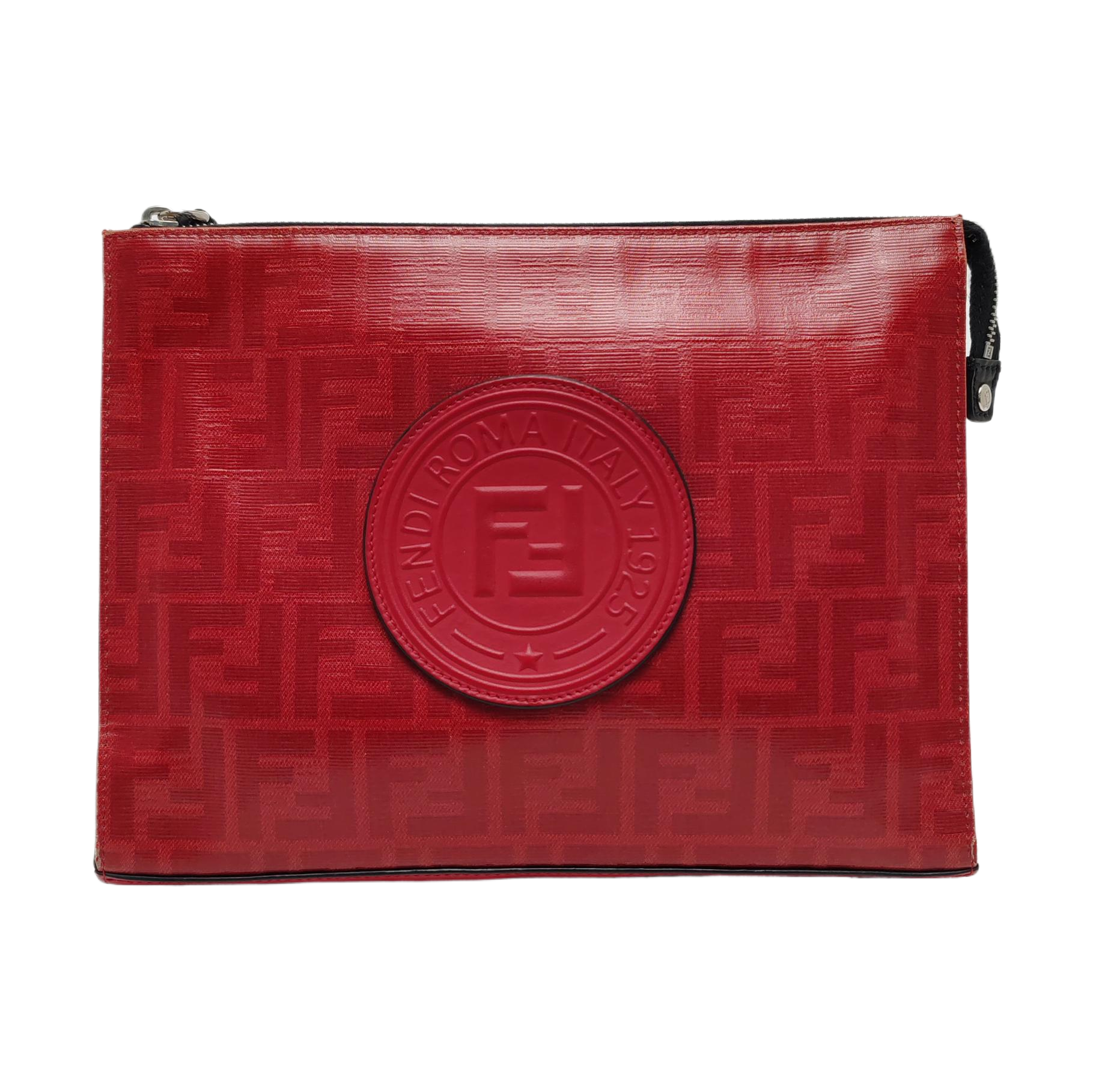 Authenticated pre-owned  Runaway Coated Canvas Red - Clutch at Looply