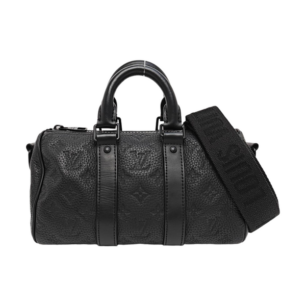 KEEPALL 25 Monogram Calfskin Black