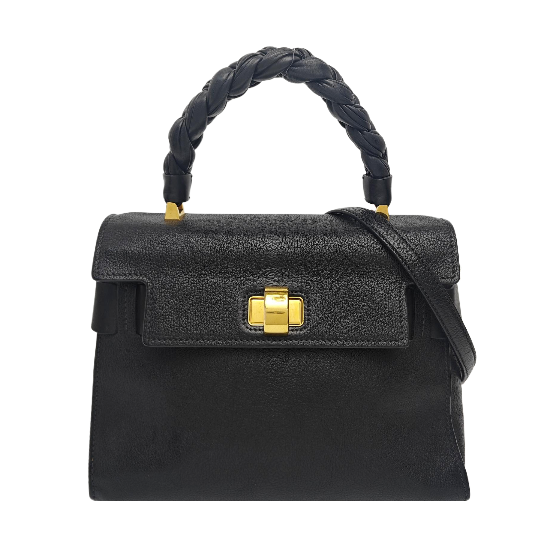 Calfskin Shoulder Bag Black