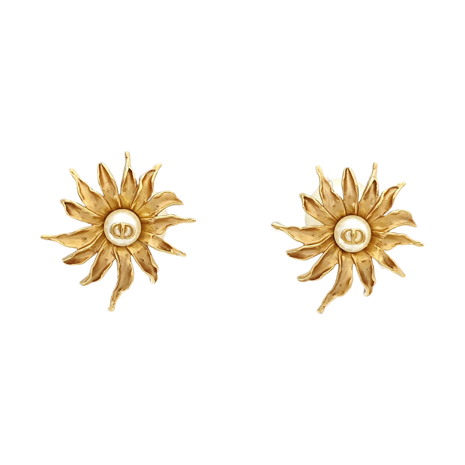 Metal Gold Stud Earrings