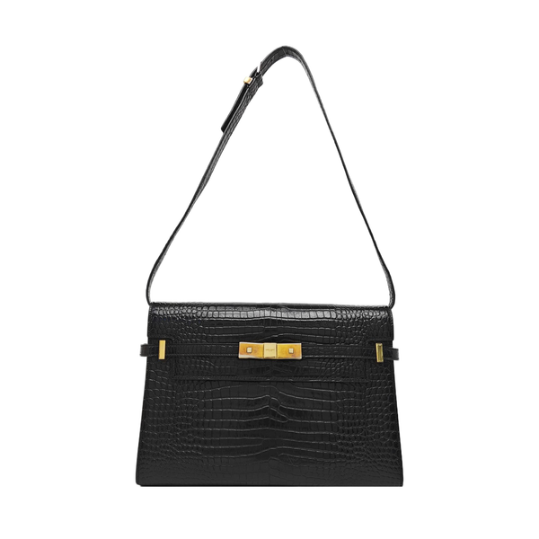 MANHATTAN Medium Calfskin Black