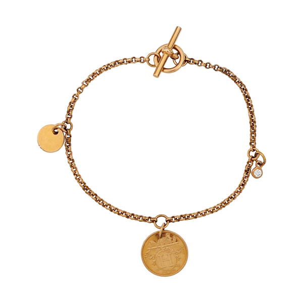 Hermes Ex-Libris 18k Rose Gold Bracelet