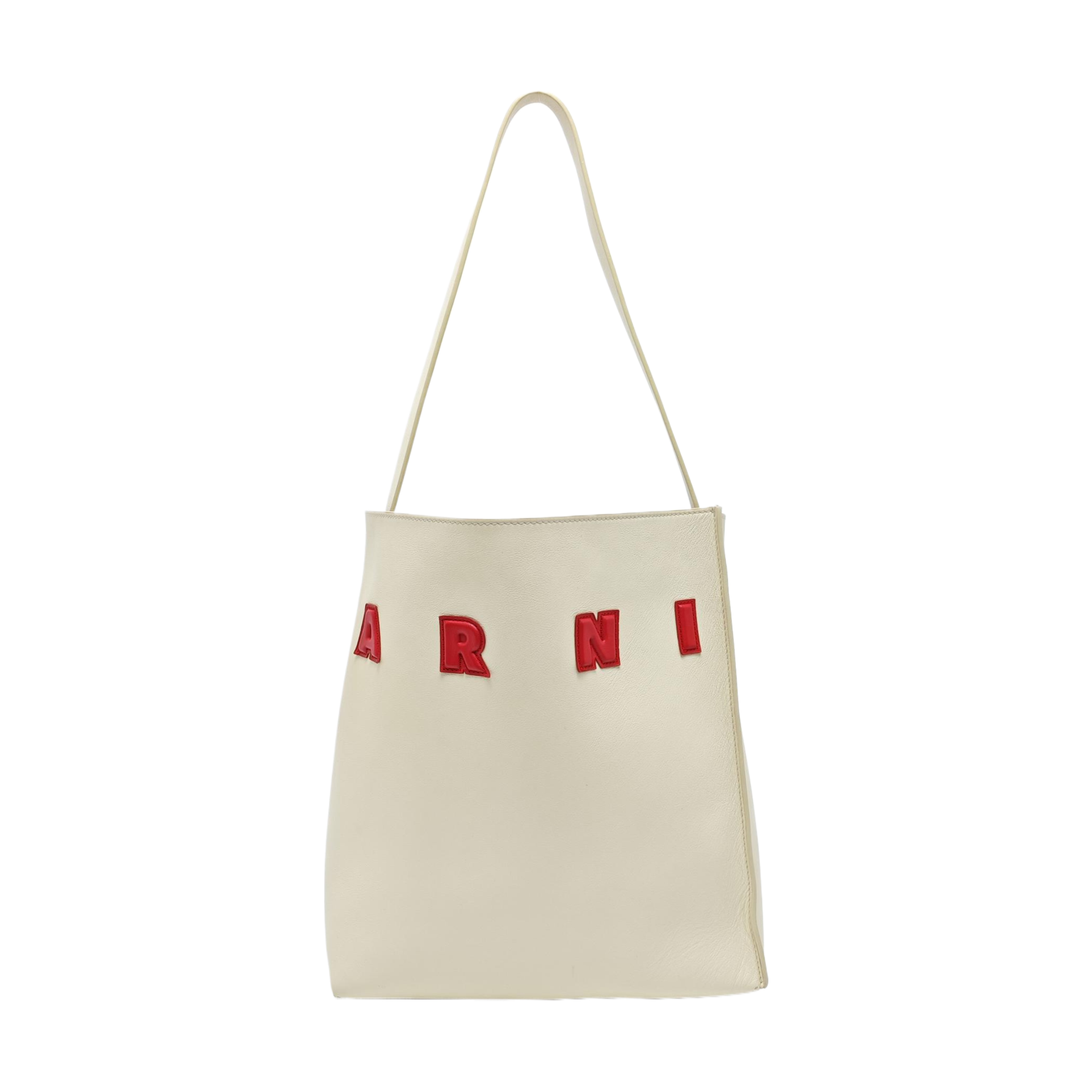 Calfskin Shoulder Bag Small White
