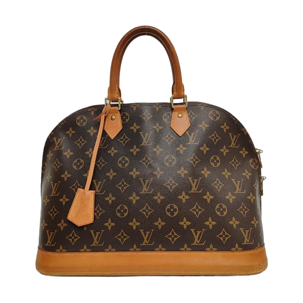 ALMA GM Monogram Coated Canvas Brown