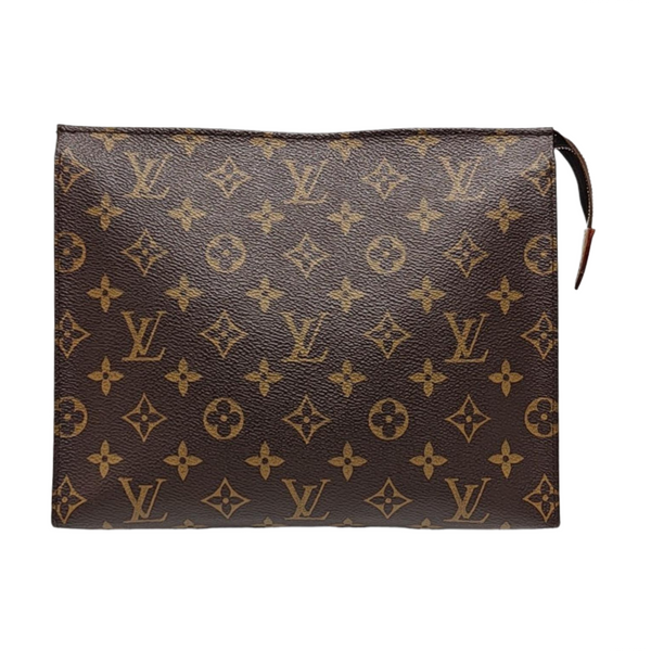 TOILET POCKET 26 Monogram Coated Canvas Brown
