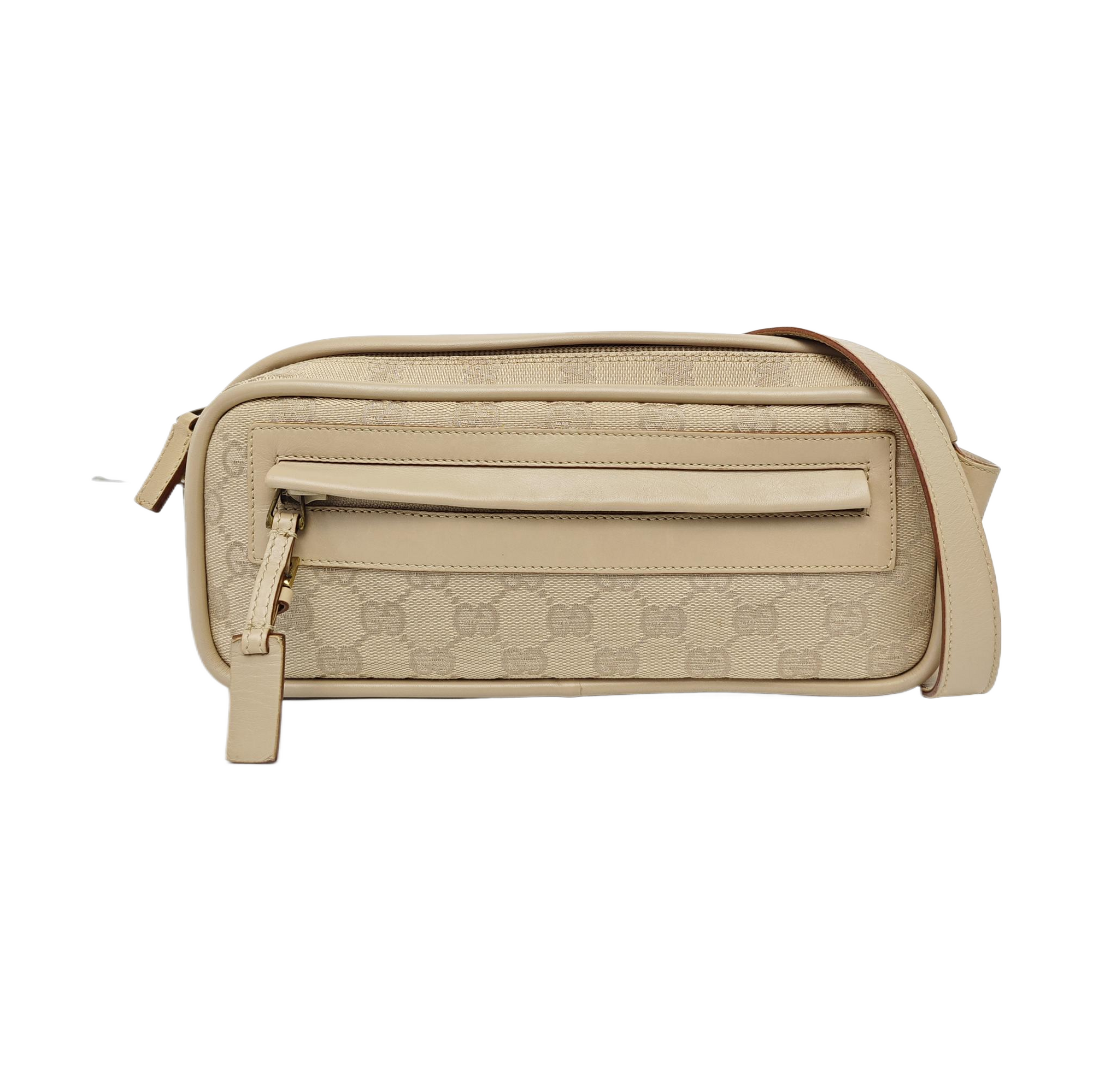 Monogram Canvas Shoulder Bag Beige
