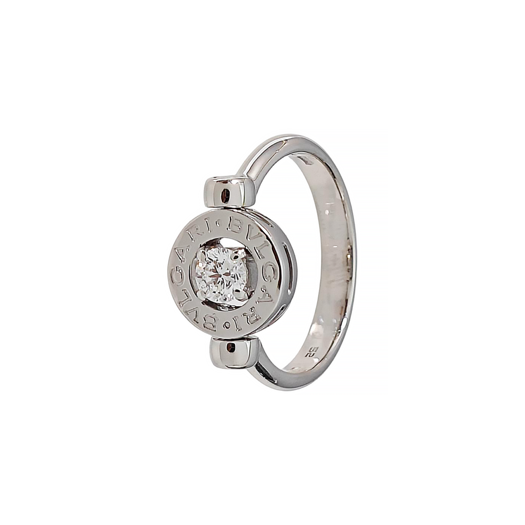 BVLGARI BVLGARI 18k White Gold Silver Ring EU 52