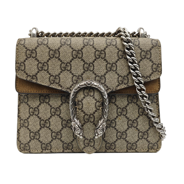 Dionysus Mini Monogram Coated Canvas Beige