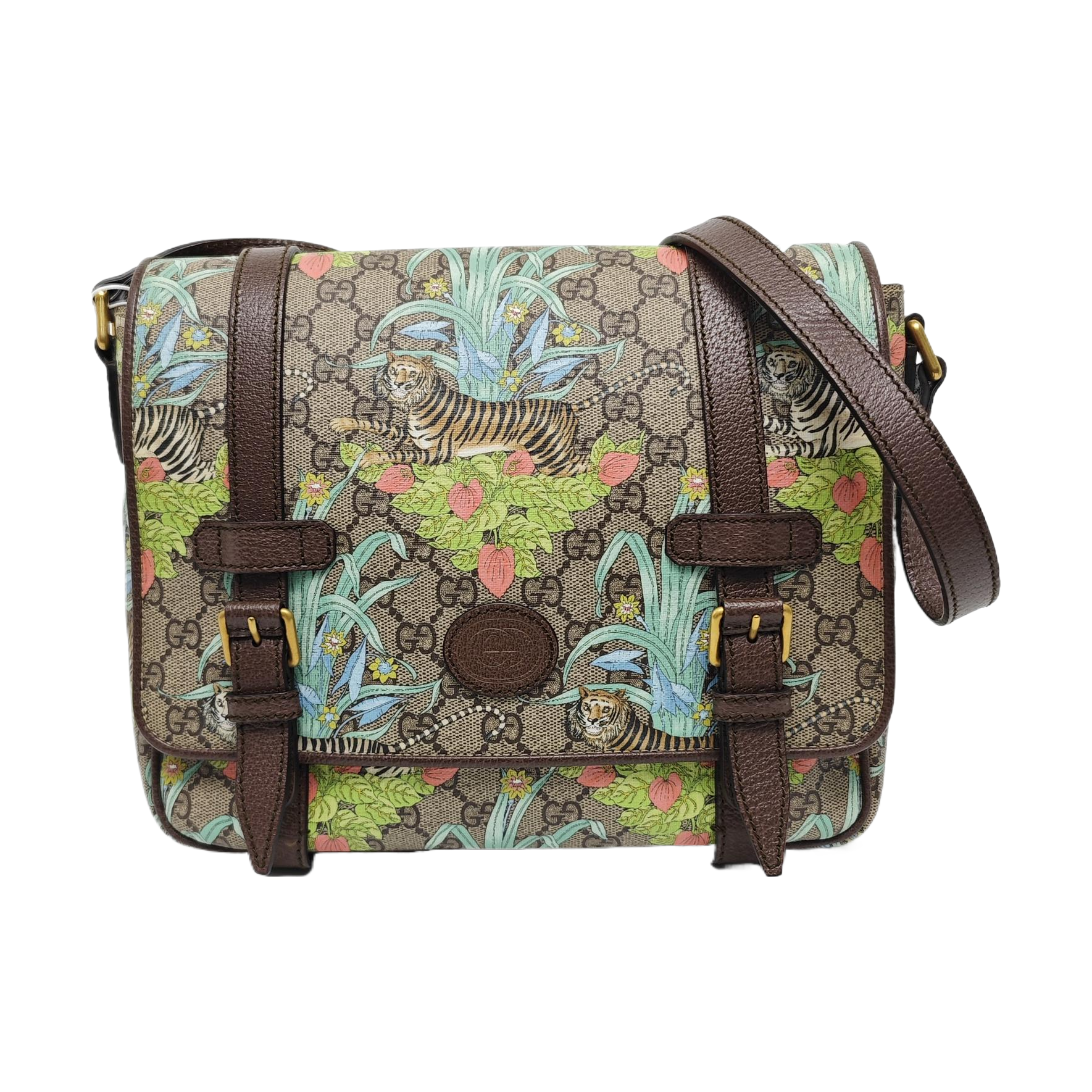 Monogram Coated Canvas Shoulder Bag Beige