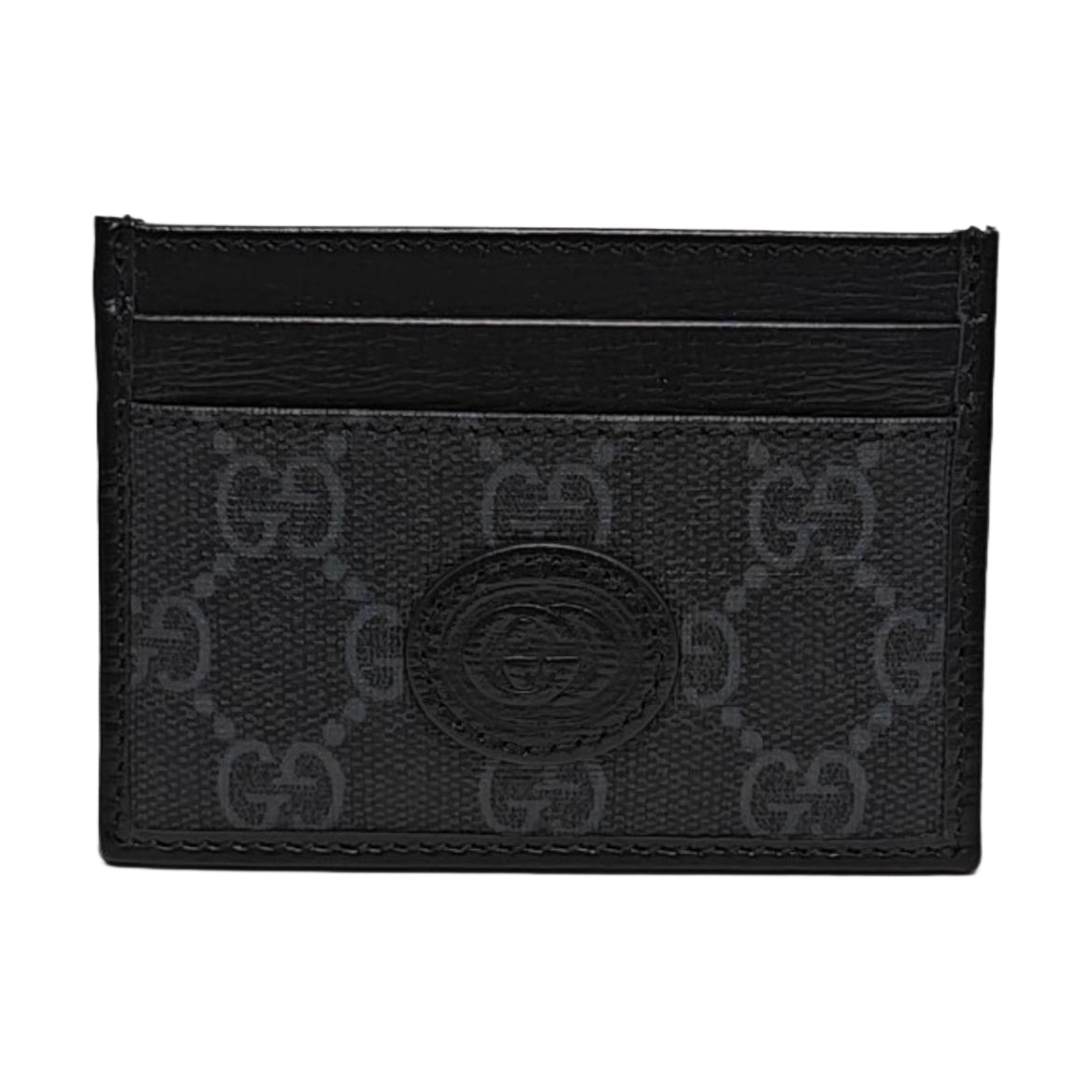 Coated Canvas Card Holder Black