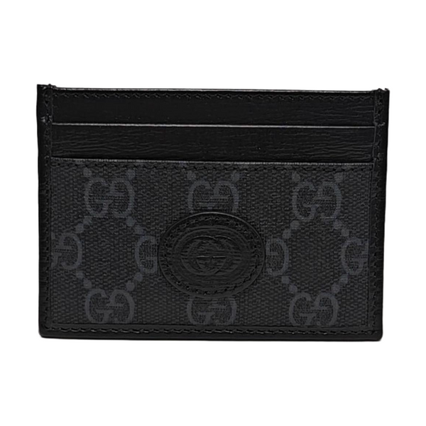 Coated Canvas Card Holder Black