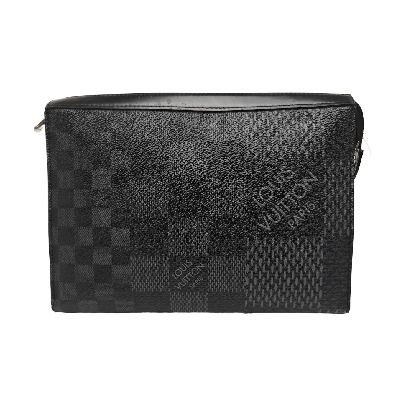 Pochette Voyag MM Damier Graphite Coated Canvas Gray