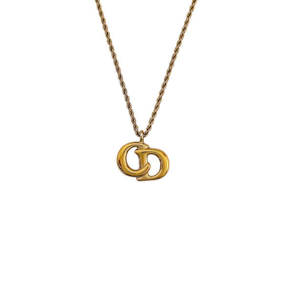Twist Round Metal Gold Necklace