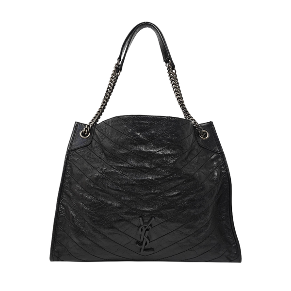 NIKI Chevron Calfskin Black
