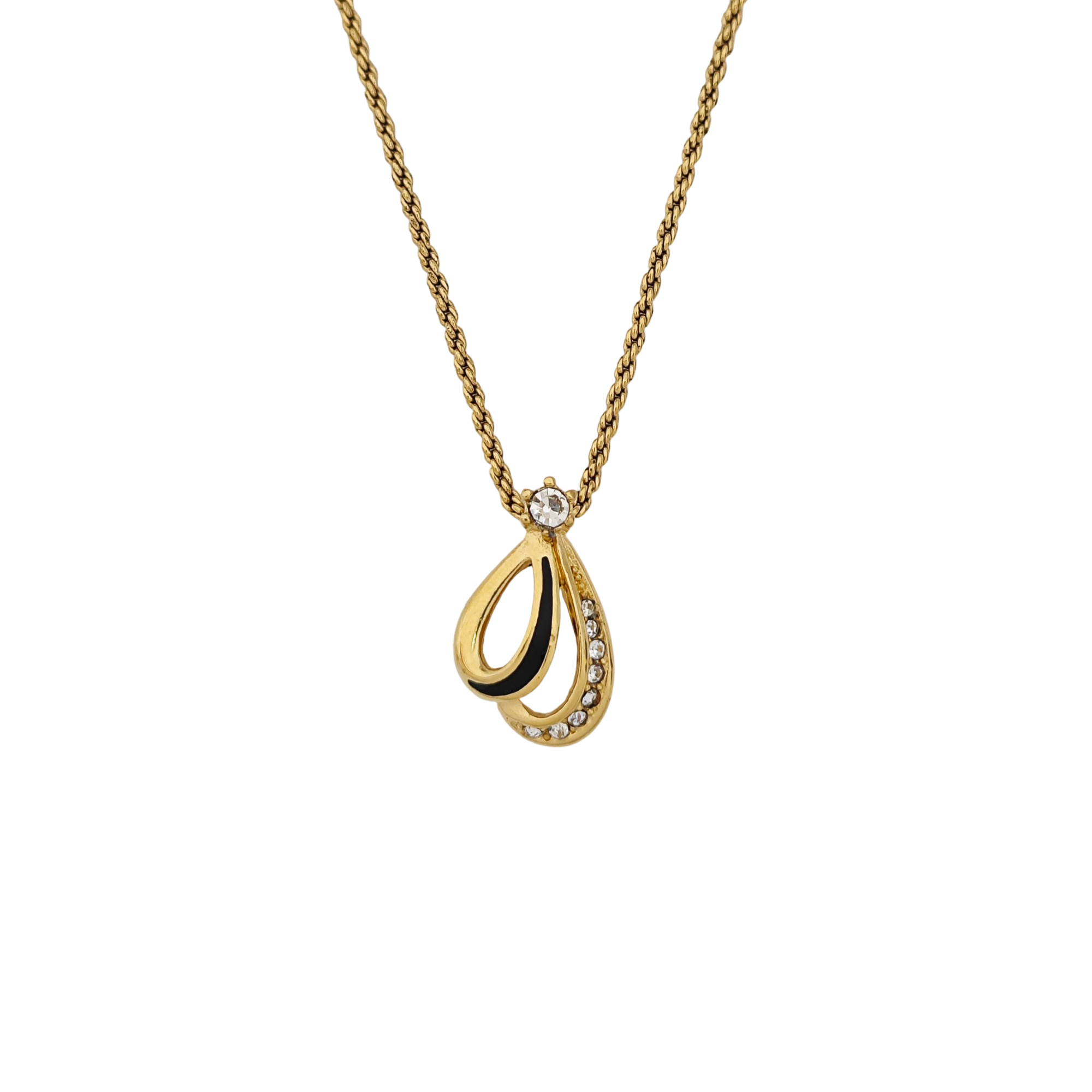 Twist Round Metal Gold Necklace