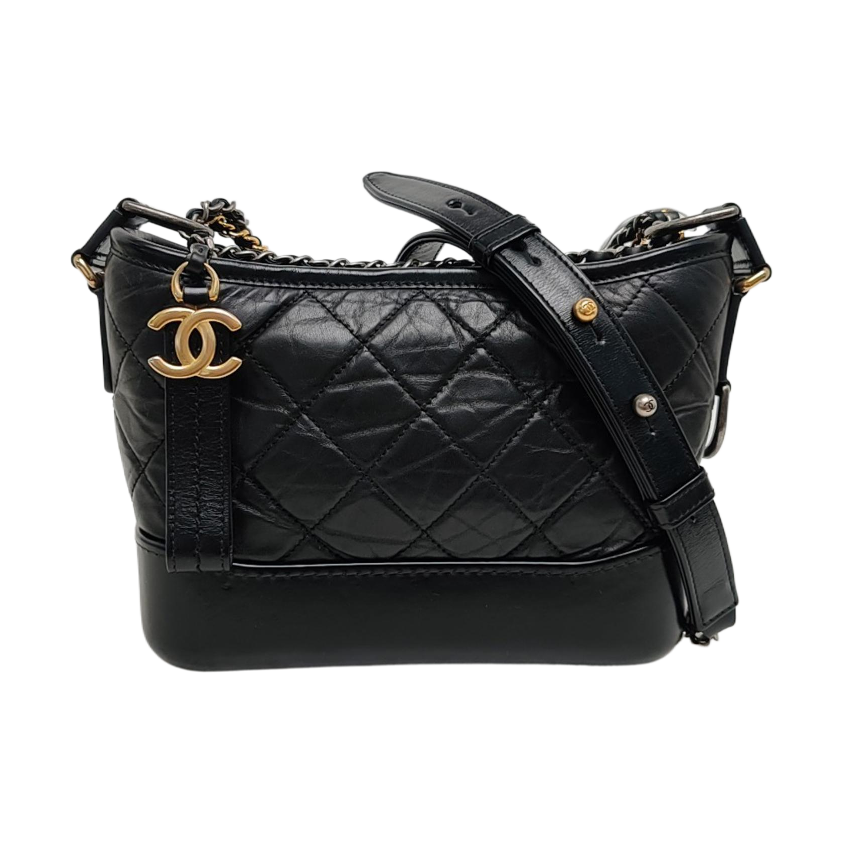 Authenticated pre-owned  GABRIELLE Small Quilted Calfskin Black - Shoulder Bag at Looply
