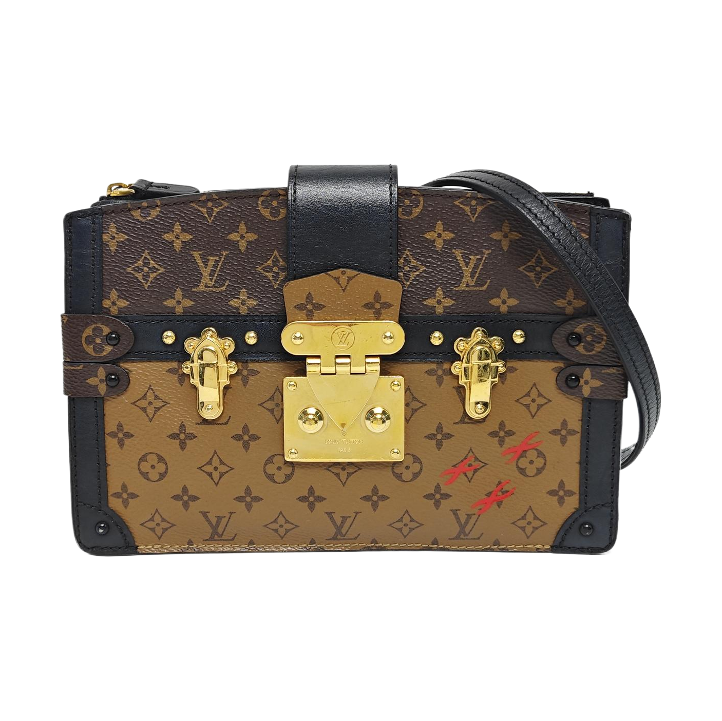 TRUNK Monogram Coated Canvas Brown