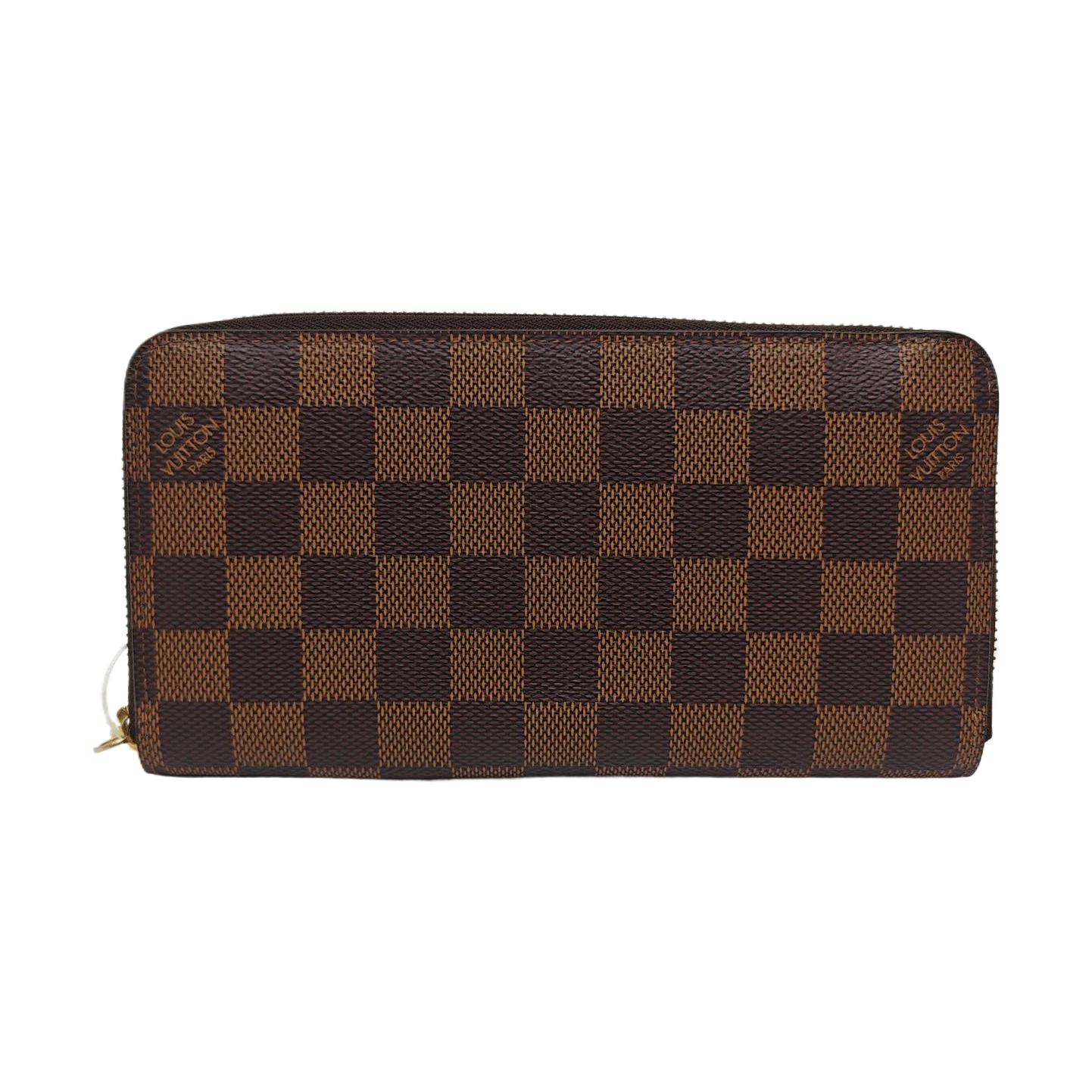 ZIPPY Damier Ebene Coated Canvas Brown Wallet