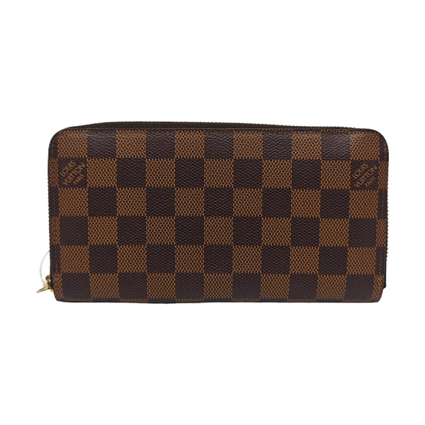 ZIPPY Damier Ebene Coated Canvas Brown Wallet