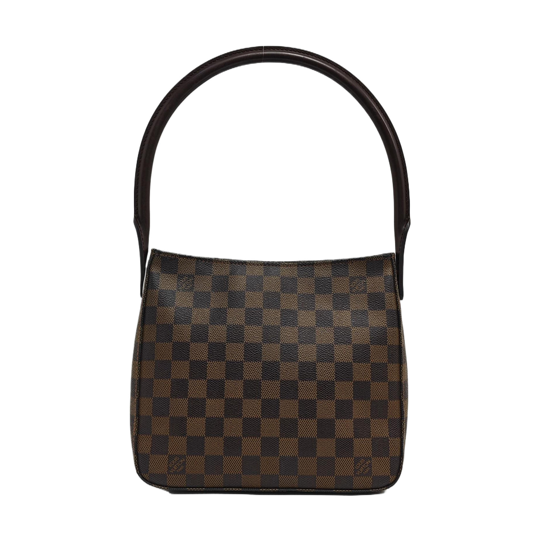 LOOPING MM Damier Ebene Coated Canvas Brown