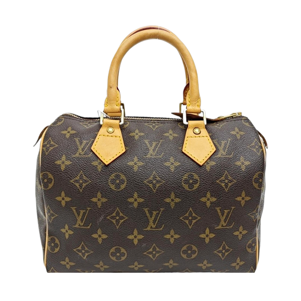 SPEEDY 25 Monogram Coated Canvas Brown