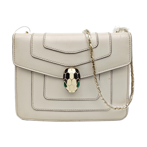 SERPENTI FOREVER Small Calfskin White