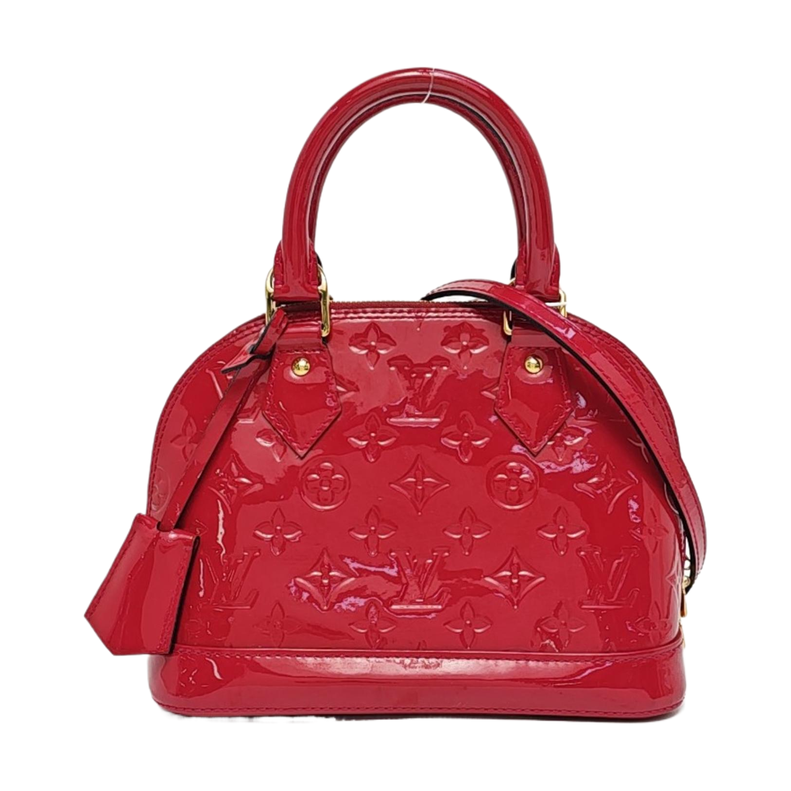 ALMA BB Monogram Patent Leather Red