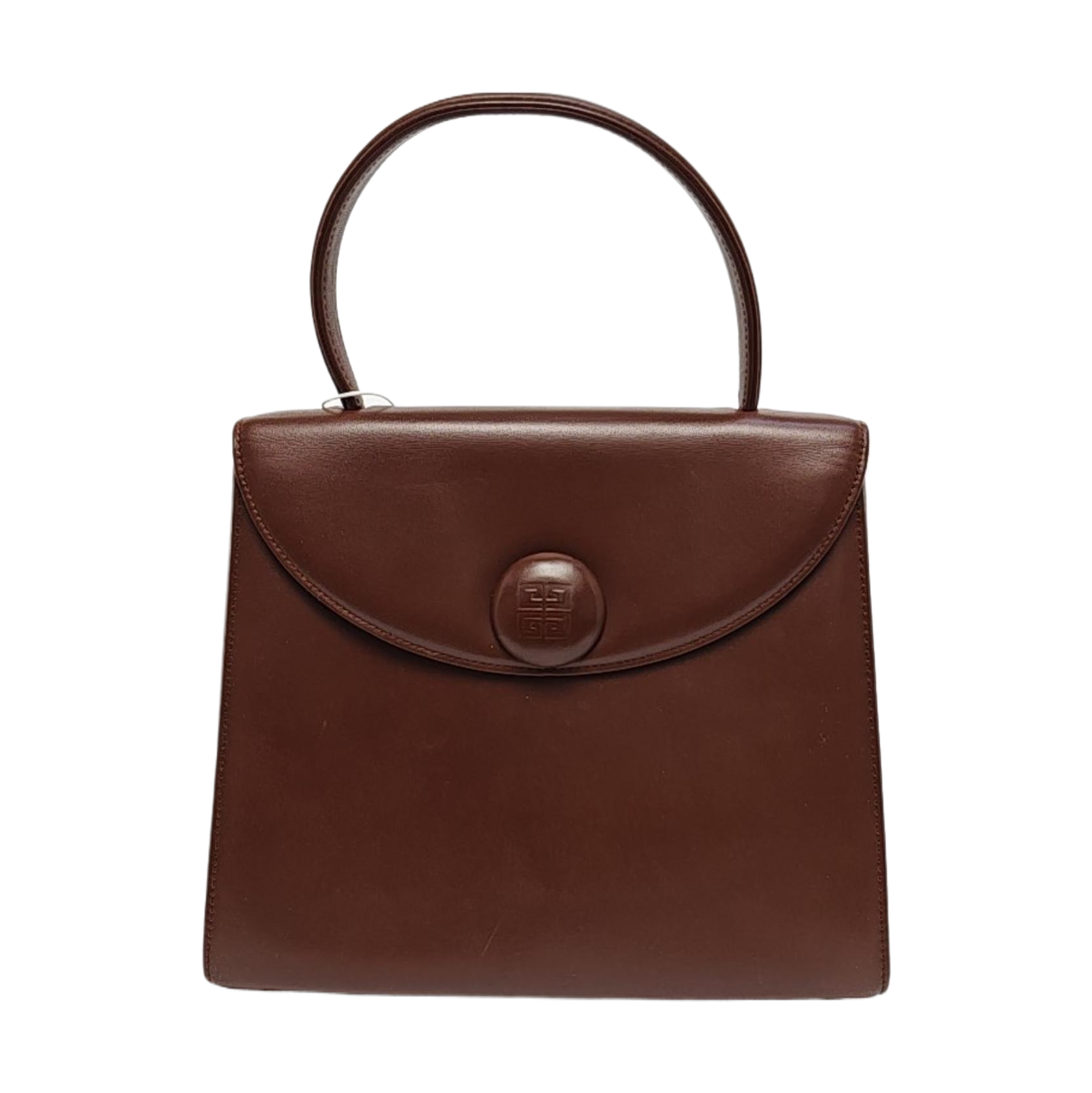 Calfskin Top Handle Bag Brown