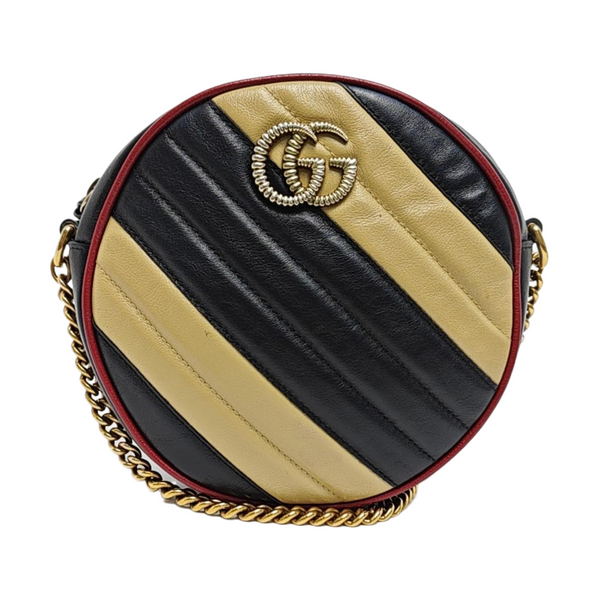 Authenticated pre-owned  GG Marmont Mini Quilted Calfskin Multicolor - Shoulder Bag at Looply