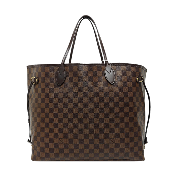 NEVERFULL GM Damier Ebene Coated Canvas Brown