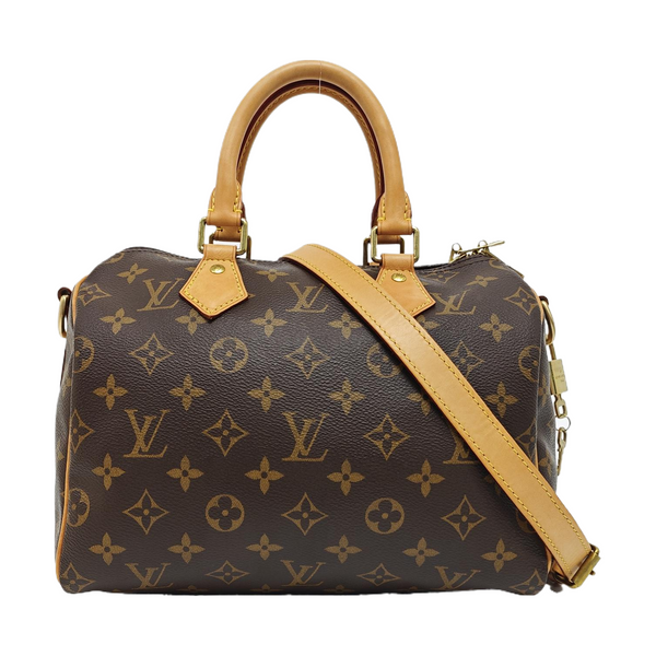 SPEEDY 25 Monogram Coated Canvas Brown