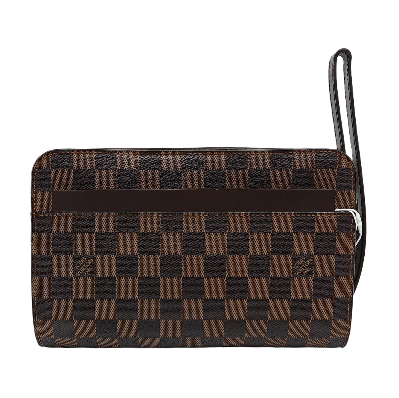 SAINT LOUIS Damier Ebene Coated Canvas Brown