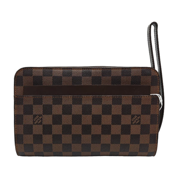 SAINT LOUIS Damier Ebene Coated Canvas Brown