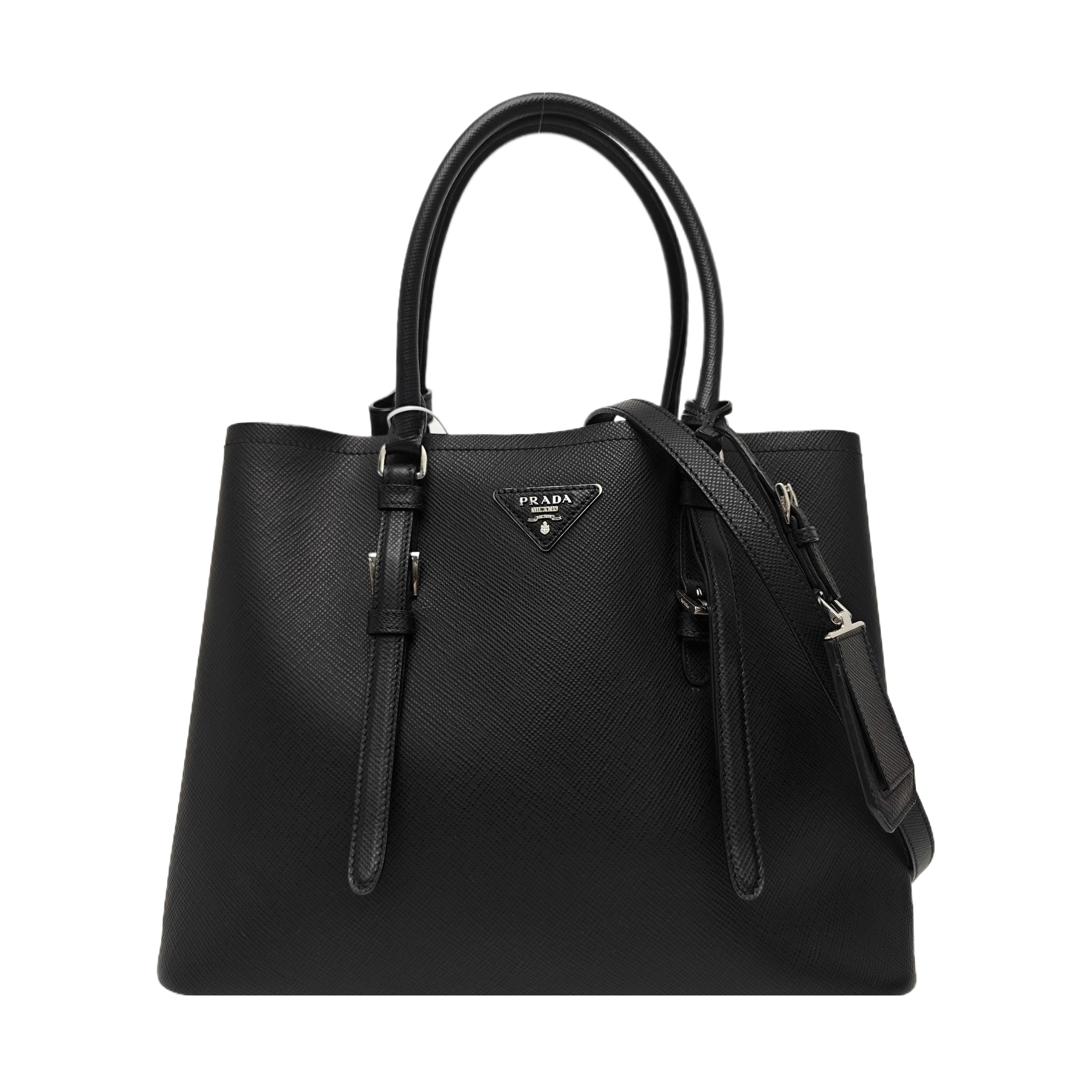 Double Medium Calfskin Black