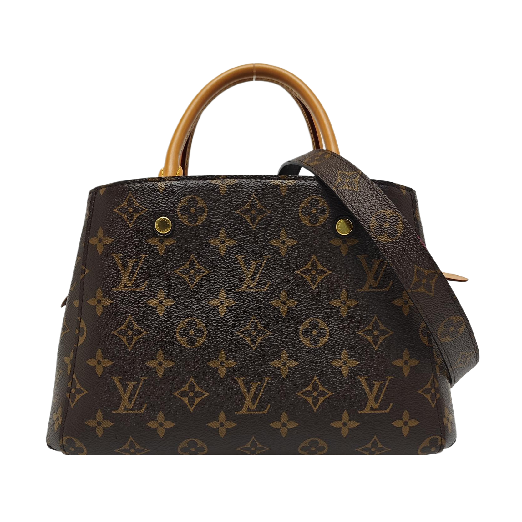 MONTAIGNE BB Monogram Coated Canvas Brown