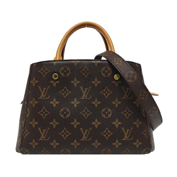 MONTAIGNE BB Monogram Coated Canvas Brown