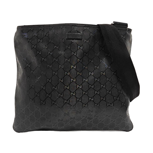 Monogram Coated Canvas Shoulder Bag Black