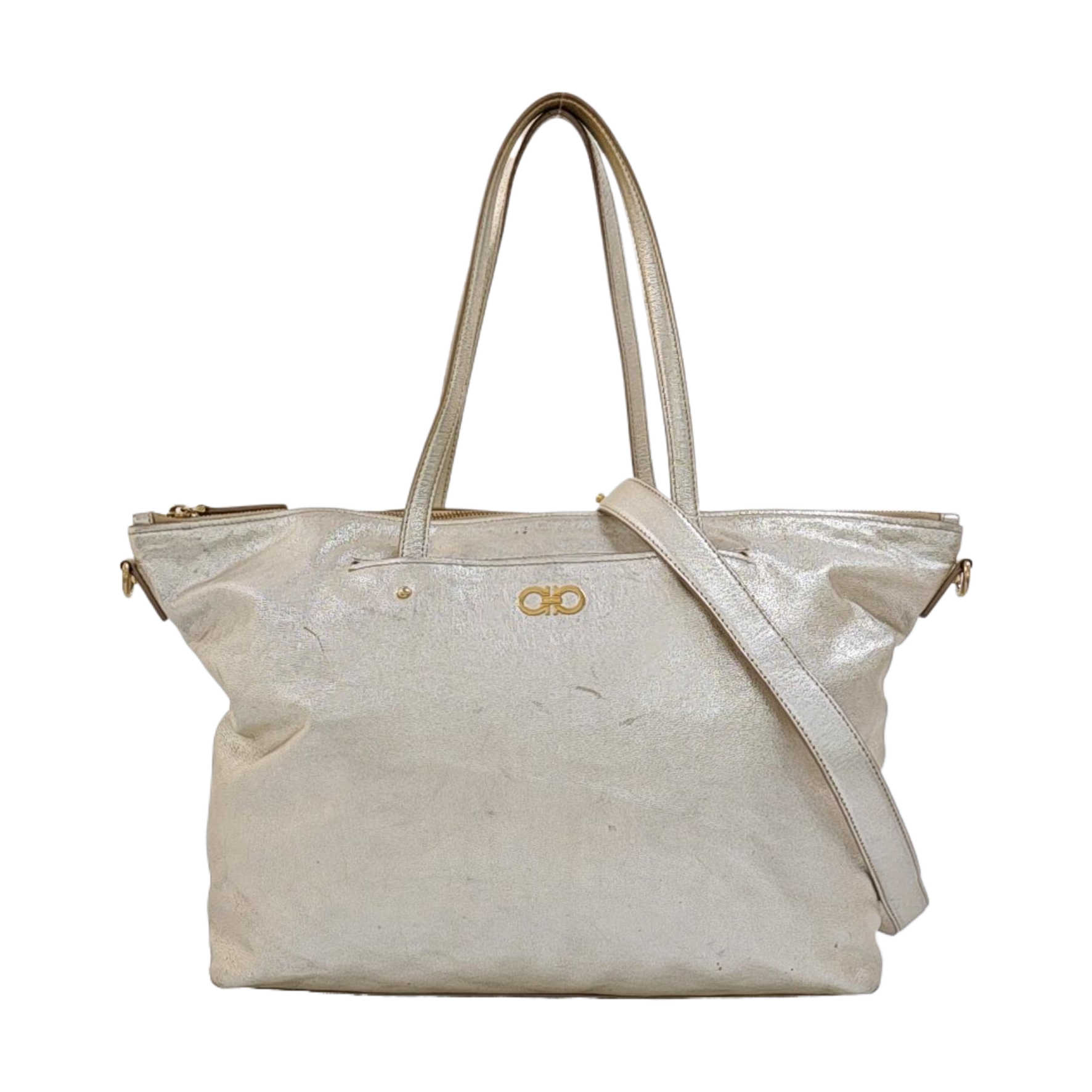 Calfskin Shoulder Bag Beige