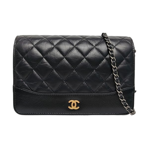 Authenticated pre-owned  GABRIELLE WOC Quilted Calfskin Black - Shoulder Bag at Looply